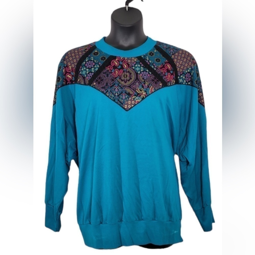 Vintage Young Stuff Blue Grandma Sweater Sz 24W